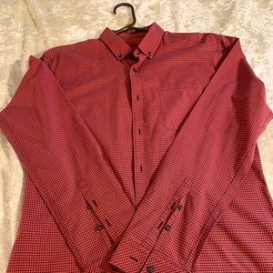 Hugo Boss Salmon/Navy Checkerboard Oxford